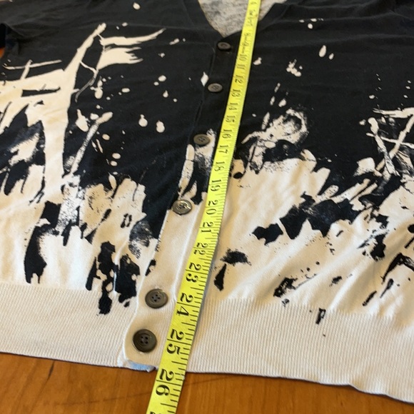 Alexander McQueen McQ  splash black and white sweater Large - Picture 4 of 12